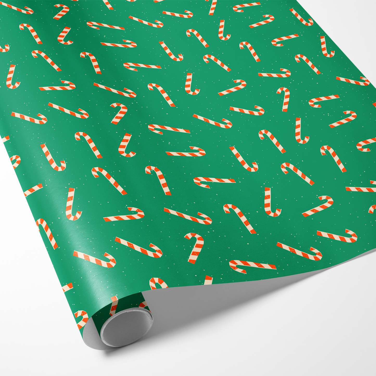 Green Candy Canes | Wrapping Paper