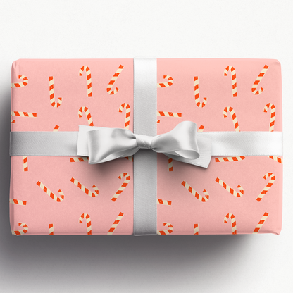 Pink Candy Canes | Wrapping Paper