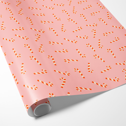 Pink Candy Canes | Wrapping Paper
